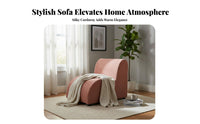 Caterpillar-Shaped Lounge Chair Soft Fabric Upholstery Upholstered Lounge Chair Ergonomic Shape No Assembly Required for Bedroom