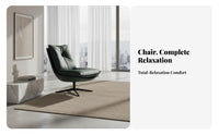 rotate Barrel Chair 360-Degree Rotation Round rotate Chair with Ottoman Modern Design Ergonomic Backrest for Adults, Lounge Area