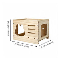 Budgie Nesting Shelter Breathable Design Parakeet Nesting Shelter Large Wooden Material Bird Breeding House