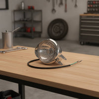 Retro Motorcycle Fog Light Custom Motorcycle Light with Grille Chromed Chrome Fog Lamp Easy to Install for Motorcyclists