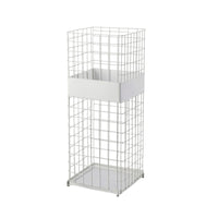 Umbrella Stand with Water-Catching Tray Square Umbrella Storage Container Wire