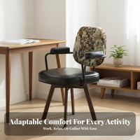 Upholstered rotating Task Chair effortless Rolling Casters for Study Room, Students