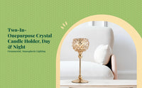 Crystal Candle Holder French Style Glass Tealight Decor