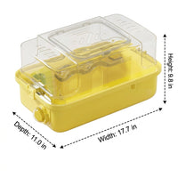 Luxury Hamster Cage with Acrylic Transparent Viewing, Square Contemporary Style Single Level Habitat, Portable Beginner Hamster Starter