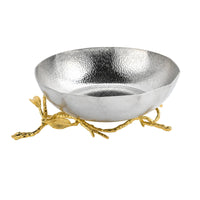 Decorative Metal Bowl with Stand Contemporary Luxury Stainless Steel Bowl Versatile for Home Stylists, Entryway Console, Living Room Decor