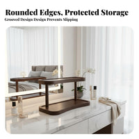 Tiered Vanity Display Rack Elegant Appearance Makeup Holder Multi-Functional