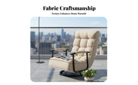 Rotating Recliner Chair Adjustable Backrest Reclining Armchair Padded Cushioning Convenient Storage Pocket for Students