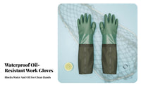 Reusable Long Waterproof Gloves Anti-Slip Grip Full Arm Waterproof Gloves for Fishermen, Dishwashing, Car Washing, Aquarium Maintenance