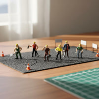 6 Pieces Miniature Construction Worker Set DIY Project Accessory HO Scale Worker Figures Highly Detailed Diorama Supply for Dioramas