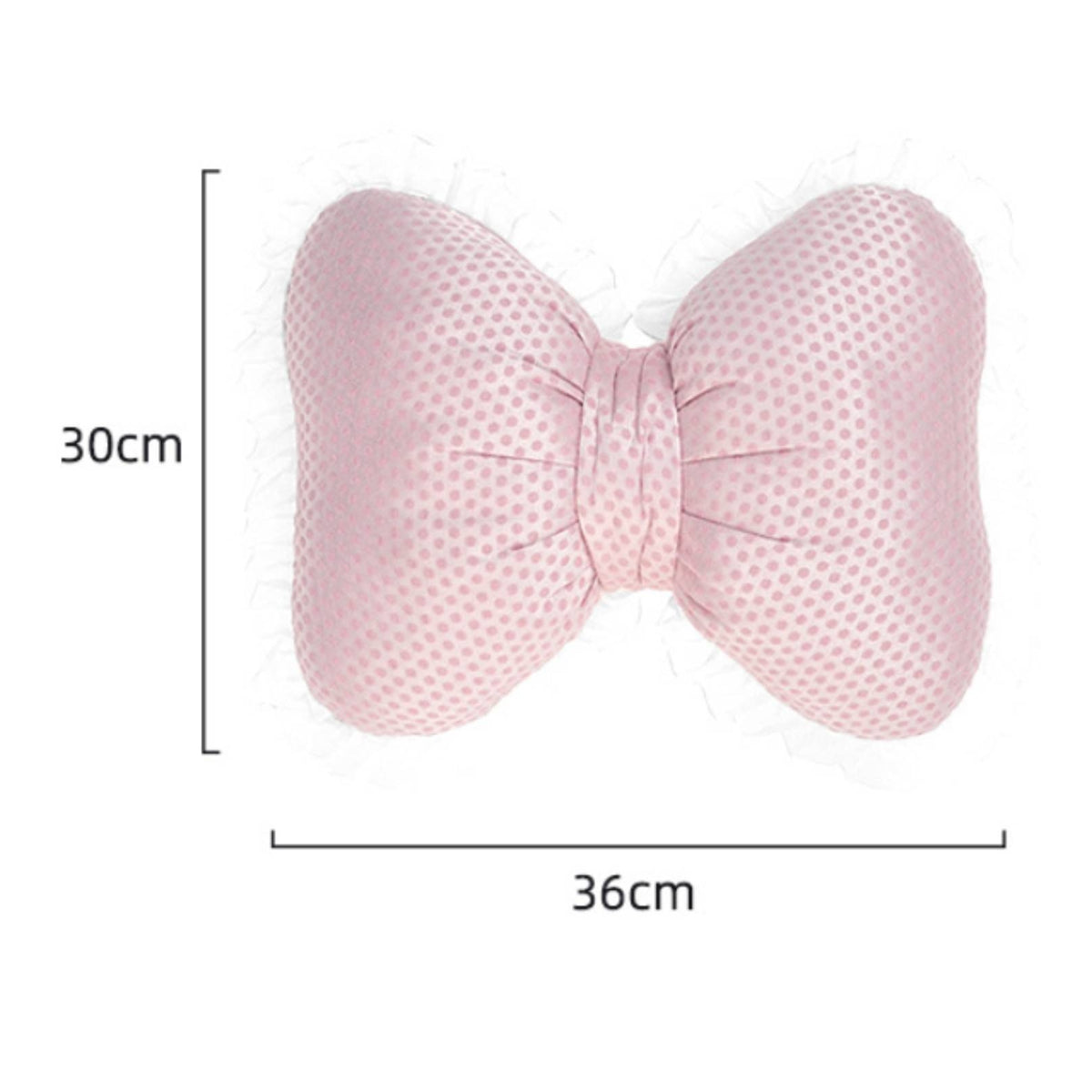 Decorative Butterfly Pillow Dotted Textile Home Decor Ruffled Edges for Bedroom