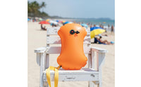Double Inflatable Chamber Inflatable Swim Buoy Storage Compartment Swimming Tow Buoyancy Device Adjustable Waist Belt Exposed Water Tow Buoyancy Device Easy Inflation for Triathletes, Triathlon Training