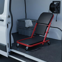 Folding Creep Seat Heavy Duty 2-in-1 Technician Creep Swivel Casters Garage Equipment for Workshop