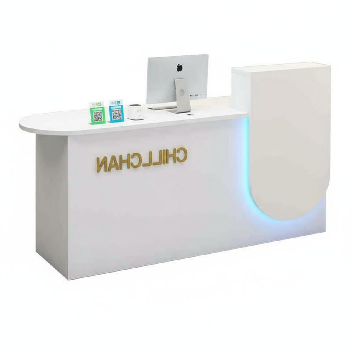 Modern Front Desk Large Storage Space Front Counter Easy to Clean Minimalist Reception Table for Salon Owners, Lobby, Company Entrance, SOHO