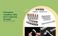 Vanadium steel ratchet socket set