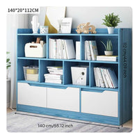 Adjustable Width Bookcase Expandable Bookshelf Display Rack Tall Organizer Shelf with Multi-tier Storage Space-saving Wood Material Suitable for Living Room Bedroom Home Office Apartments Dorms