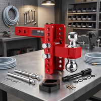 Adjustable Trailer Hitch 2-Inch Trailer Hitch with Locking Pins Carbon Steel for Transporting