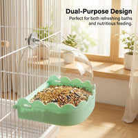 Bird Bath for Cage Hanging Bathtub, Bird Cage Accessory Bath Tub, Transparent Bird Bath Box for Smal - Image 5