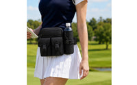 Waist Bag with Cup Holder Wearable Golf Waist Bag Fanny Pack with Water Bottle Holder Compact Golf Fanny Pack Lightweight