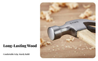 Long-Lasting Claw Hammer High-Carbon Steel Head Woodworking Hammer Non-Slip Grip for Woodworkers, Carpenters, Workshops, Framing