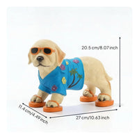Dog Statue with Butterfly Light Sturdy for Lawn, Gardeners