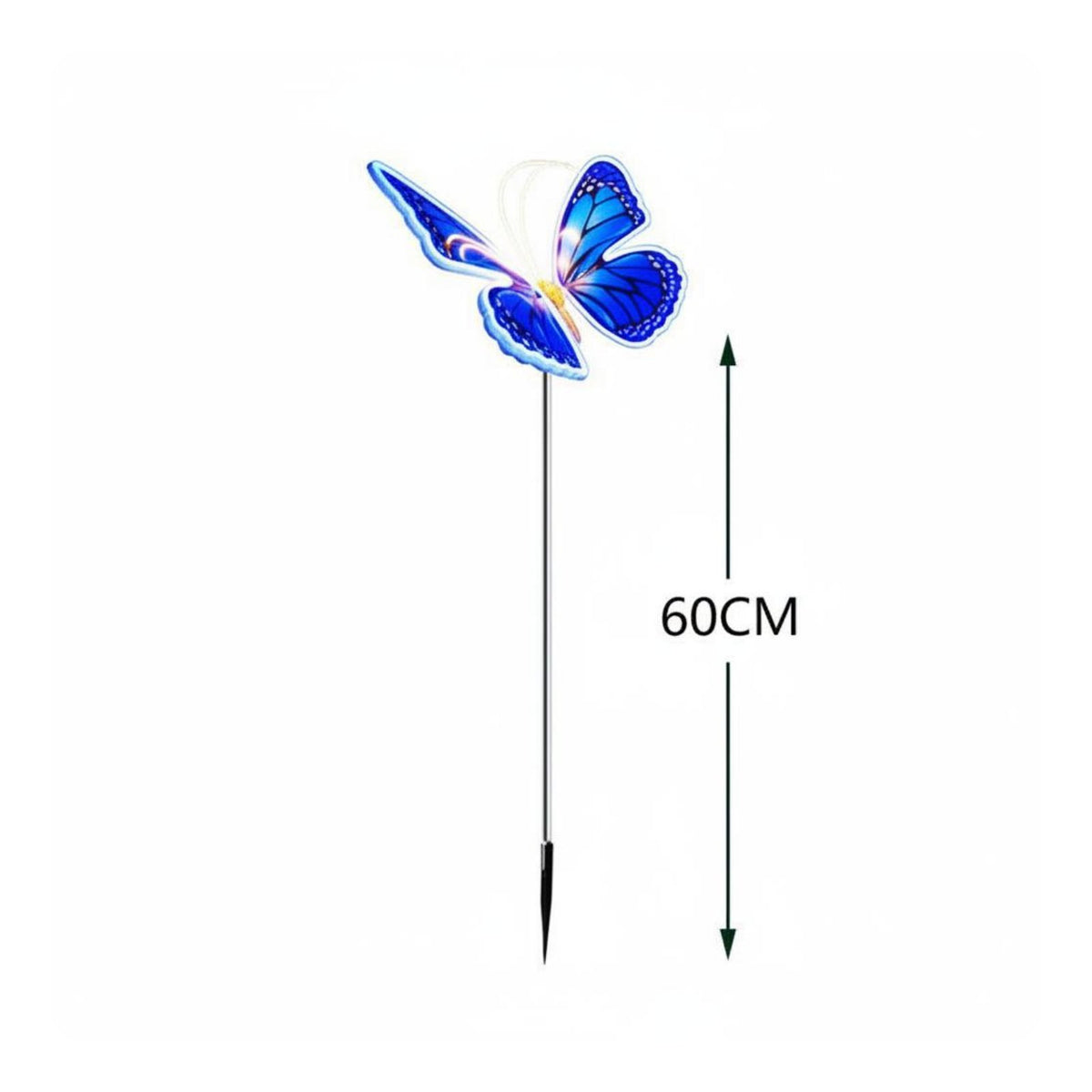 2 Pieces Waterproof Butterfly Light Energy Saving Butterfly Solar Light for Lawn
