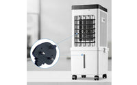 Floor-Standing Portable Air Cooler with Wheels Mobile Evaporative Air Cooler with Water Tank Oscillating Cooling Fan Multi-Speed for Bedroom