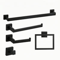 5 Pieces Bathroom Hardware Set Wall-Mounted Bathroom Accessory Kit Modern
