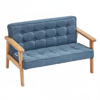 Upholstered Two-Seater child's Bench sturdy Wood Frame kids' Furniture