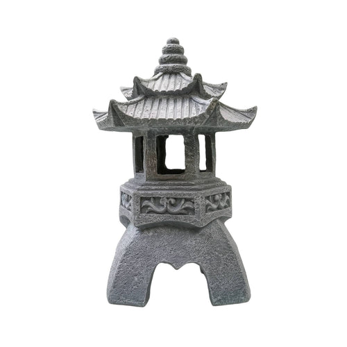 Pagoda Lantern Oriental Stone Lantern Traditional for Balcony