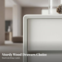 Single-Drawer End Table with Open Shelf Modernist aesthetic Nightstand for Home Office