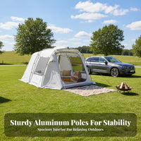 Rainproof SUV Tailgate Tent Weather Protection Camping Shelter Fits Most SUVs Car Awning Spacious Interior for Road Journeypers, Families, Tailgaters, Campsites, Tailgating, Beach Trips