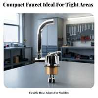 Single-Lever Faucet with Braided Hose
