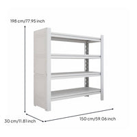 Adjustable Metal Utility Shelf Freestanding Organizer Shelf Multi-layer Storage Rack Heavy Duty Garage Shelving Sturdy Steel Construction Customizable Suitable for Laundry Room Kitchen Garage