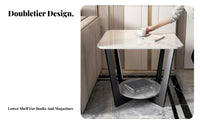 Curved Based Side Table Light Luxury stylish Household Furniture Space-Saving adaptable for Living Room