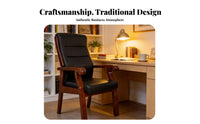 Upholstered Wooden Meeting Chair Padded Backrest Office Furniture Sturdy Frame Long-Lasting Construction for Interior Designers
