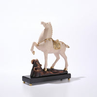 Rearing Horse Statue Tabletop Sculpture Decorative for Living Room, Homeowners