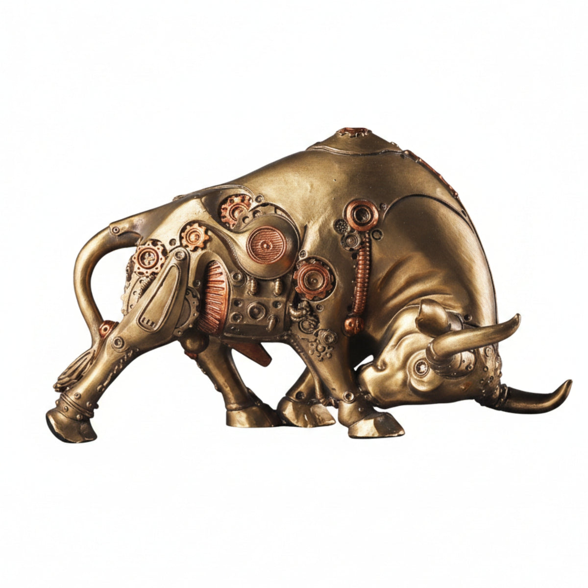 Mechanical Bull Figurine Industrial Ornament Versatile for Desk