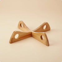 Cross Pot Stand Long-Lasting Bamboo Trivet Non-Slip for Dining Table