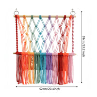 Macrame Wall Hanging Shelf Woven Macrame Storage Shelf Small Areas