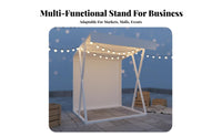 1 Piece Foldable Market Stall Waterproof Mobile Snack Stall Easy Assembly Outdoor Sell or Stand for Small Business Owners Suitable for Street Fairs Night Markets DIY Enthusiasts Temporary Retail Space