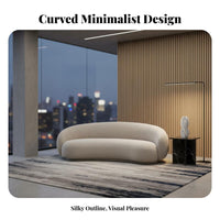 Sweepingd Kidney-Bean Sofa Minimalist & Design Oversized Sweepingd Lounger Statement Piece Living Room Furniture for Lounge Area, Hotel Lobby