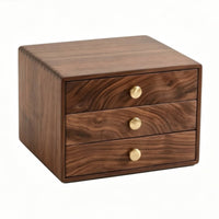 Walnut Desk Organizer Natural Desktop Cabinet Fully Assembled for Professionals
