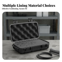 Portable Plastic Tool Case Lockable Sturdy-Duty Tool Box Waterproof Safety Case Crushproof Secure for Technicians, Travel