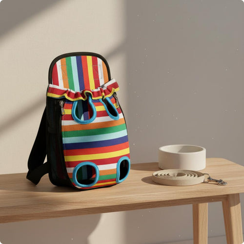 Feline Backpack Carrier Lightweight Pet Chest Bag Mesh Design for Outdoor