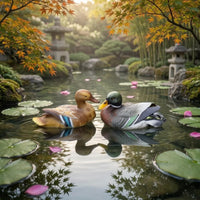 Mandarin Duck Sculptures Decorative Buoyant Duck Ornaments Texture Pond Ornaments for Garden