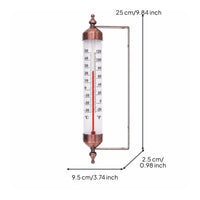 Thermometer with Mounting Bracket Bronze Effect for Yard, Gardeners