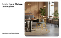 Upholstered Dining Booth Set Wrought Iron Frame Restaurant Seating Modern Design Comfortable Upholstery for Families, Homeowners