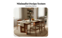 Four-Legged Square Meal Stand Natural visually pleasing Dining Centerpiece Easy to Clean Indoor Furnishing for Apartment Dwellers, Small Families, Living Room