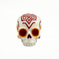 Hand-Painted Skull Ornament Freestanding Tabletop Skull Compact Decor Miniature for Collectors