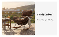 Wicker Rocking Chair Vintage design Oversized oval rocking chair Leisure Design for Porch